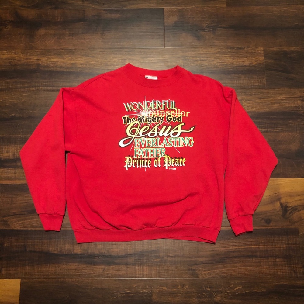 Vintage Jesus Prince of Peace Christian Crewneck